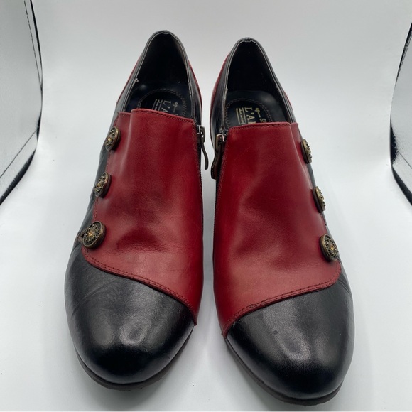 Spring Step L'Artiste Leather Heeled Ankle Boot Button Shoes Booties Size 42 - Picture 4 of 11